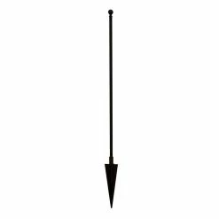 Vigoro Beaumont 53.3 in. x 3 in. x 3 in. Black Steel Fence Post and Stake (5-Pack)
