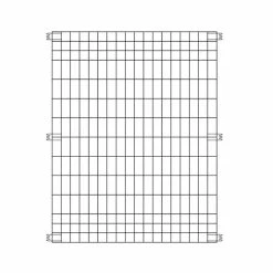 Vigoro 44 in. H x 36 in. W Steel Multi-Purpose No Dig Black Fence Panel