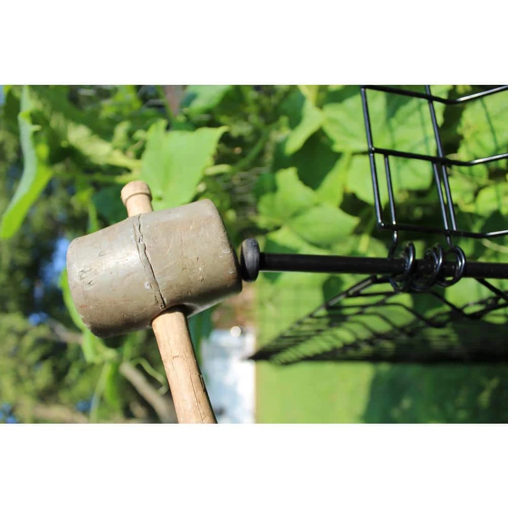 Vigoro 56 in. H Steel Multi-Purpose Black Fence Post (7-Pack) - Image 7