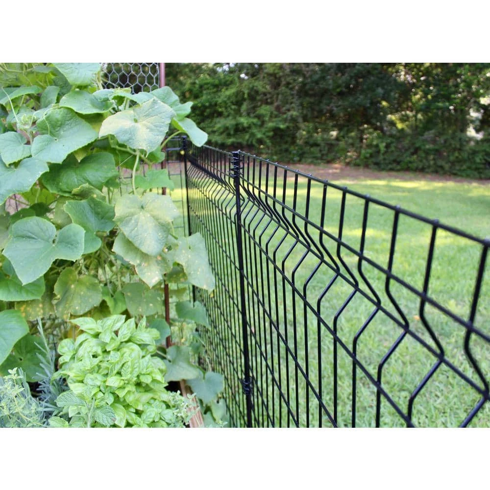 Vigoro 56 in. H Steel Multi-Purpose Black Fence Post (7-Pack) - Image 8