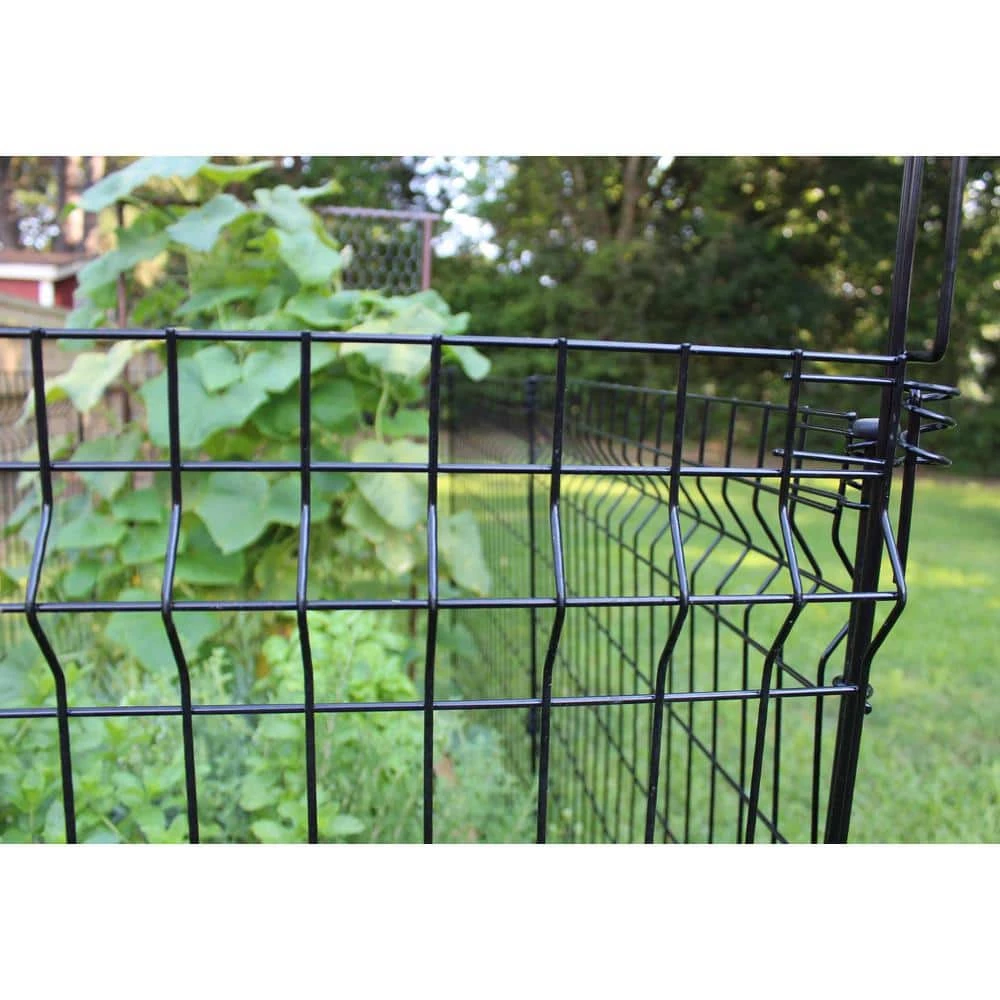 Vigoro 56 in. H Steel Multi-Purpose Black Fence Post (7-Pack) - Image 9