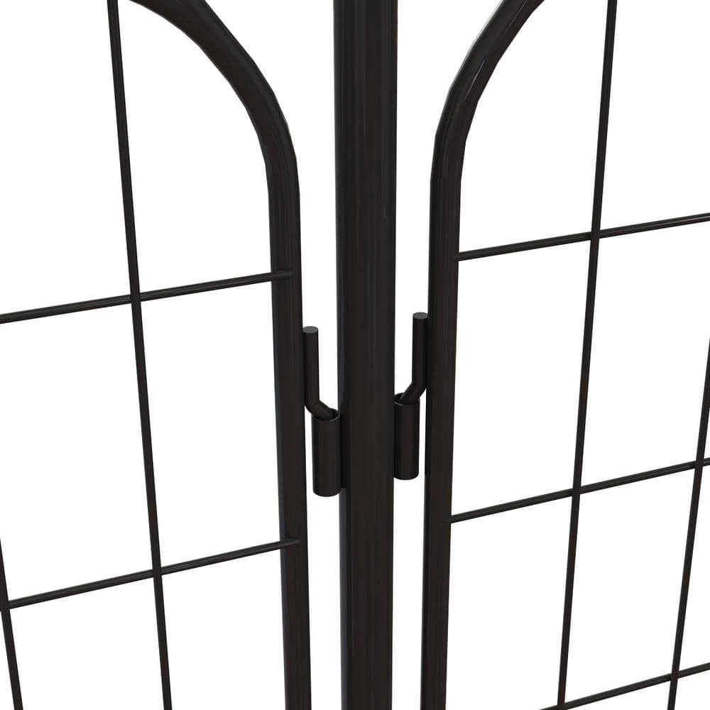 Vigoro Rockdale 41.9 in. Black Steel Fence Gate - Image 5
