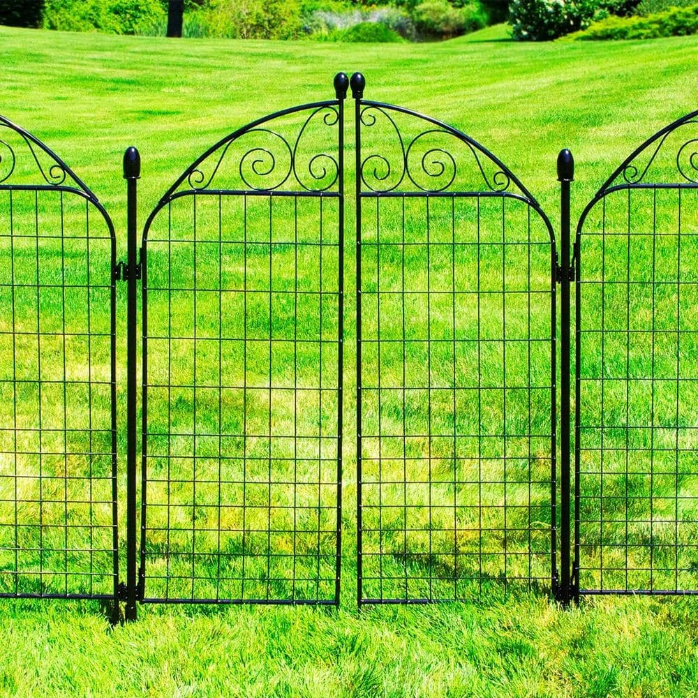 Vigoro Rockdale 41.9 in. Black Steel Fence Gate - Image 7