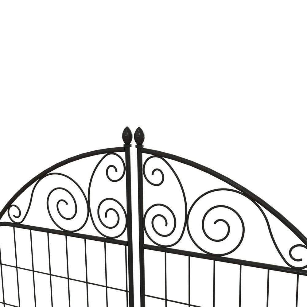 Vigoro Rockdale 41.9 in. Black Steel Fence Gate - Image 4