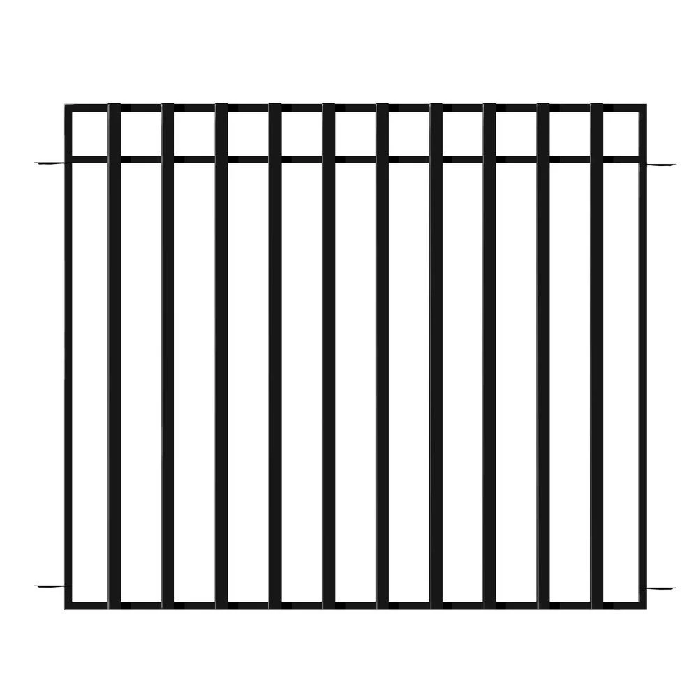 Vigoro 37.2 in. H x 42.87 in. W Steel 3-Rail Garden Fence Panel