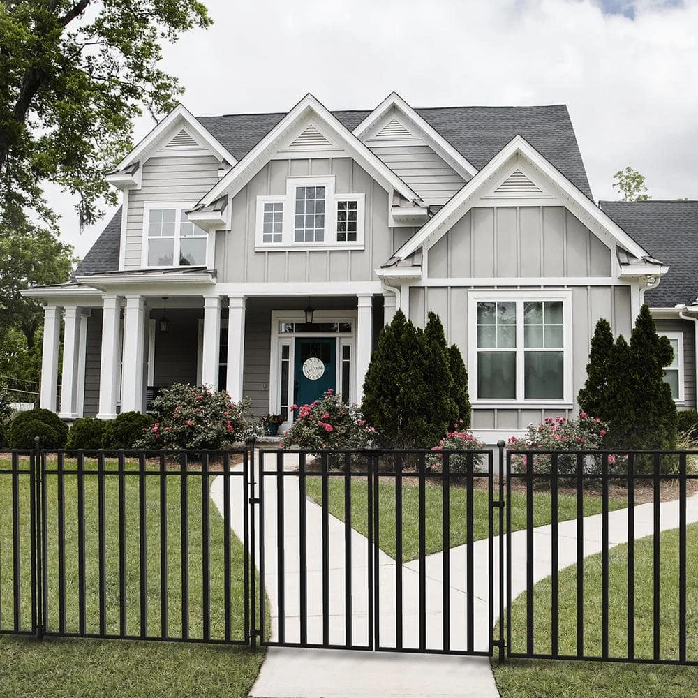 Vigoro 37.2 in. H x 42.87 in. W Steel 3-Rail Garden Fence Panel - Image 13