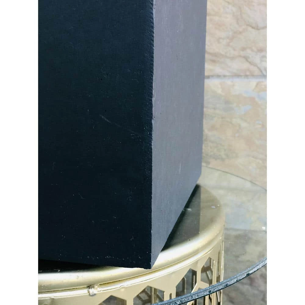 KANTE 12 in. Tall Charcoal Lightweight Concrete Square Modern Outdoor Planter - Image 6