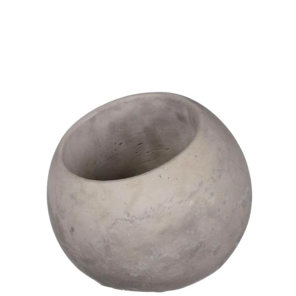 SULLIVANS Gray Cement Ball Planter