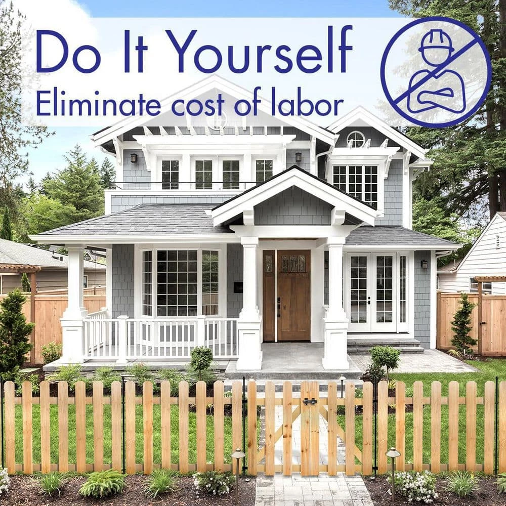 Vigoro 37.1 in. H x 45.35 in. W Cedar Garden Fence Panel - Image 12