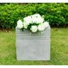 KANTE 15 in. W Square Natural Concrete/Fiberglass Indoor Outdoor Elegant Planter