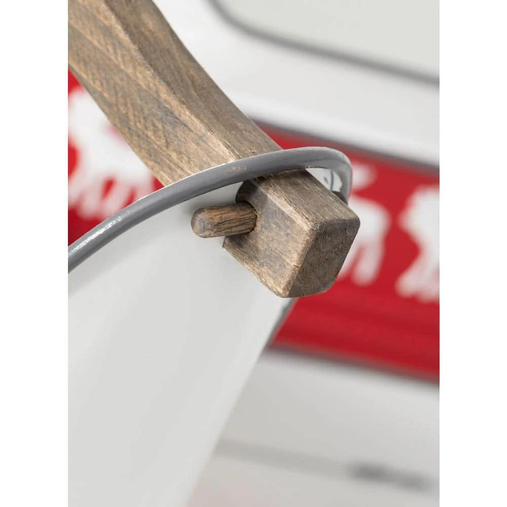 SULLIVANS Red and White Reindeer Metal Trugs with Wood Handles (Set of 2) - Image 2