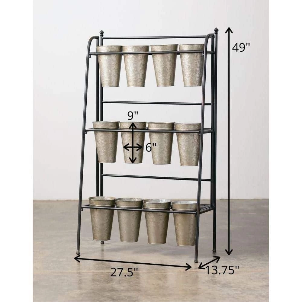 SULLIVANS Metal 12 Vase Floral Display - Image 4