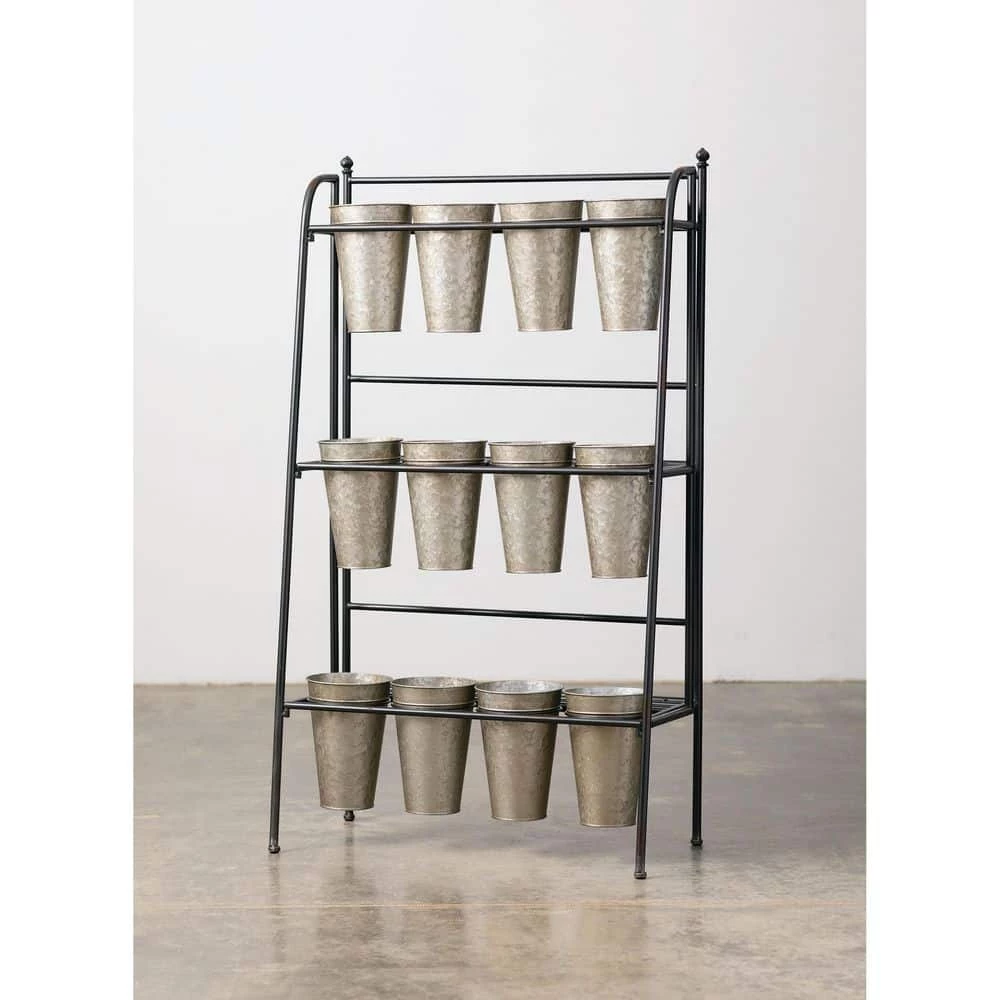 SULLIVANS Metal 12 Vase Floral Display