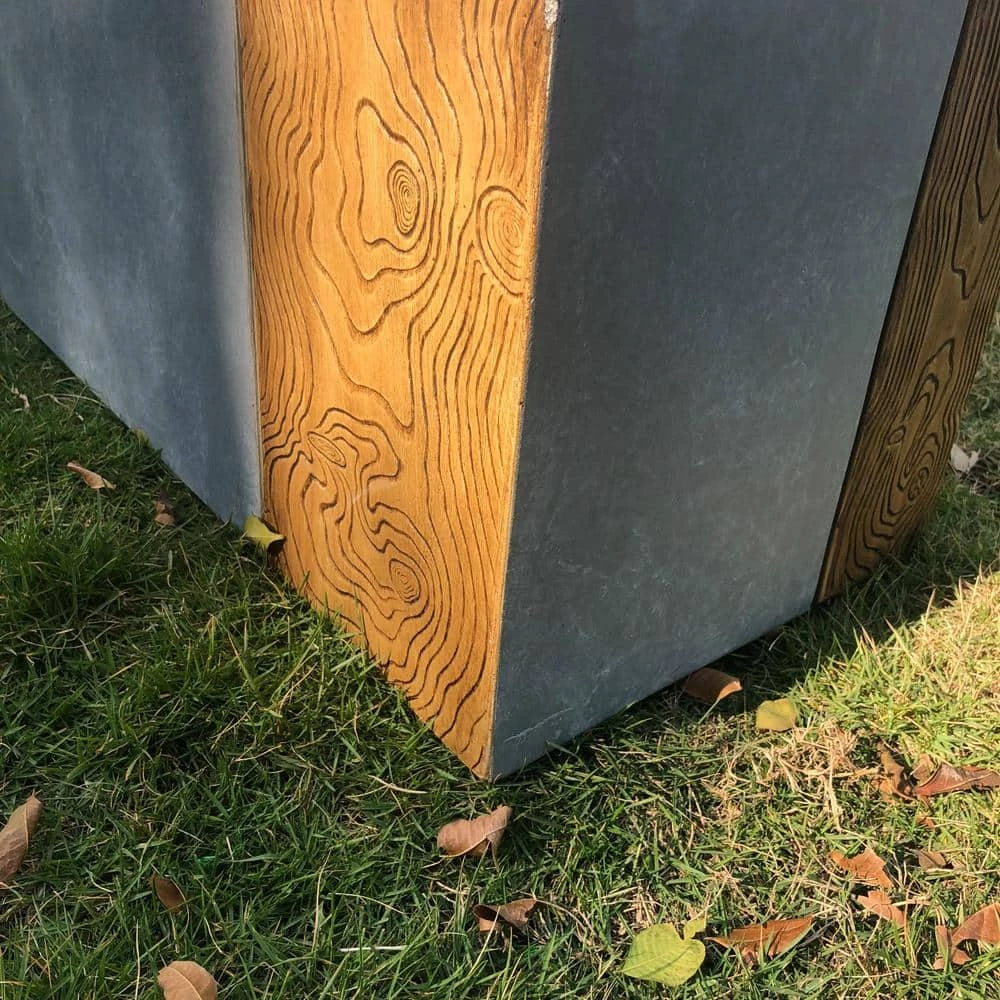 KANTE 31 in. and 23 in. Long Timber Ridge Lightweight Concrete Modern Rectangle Outdoor Planter Set - Image 4