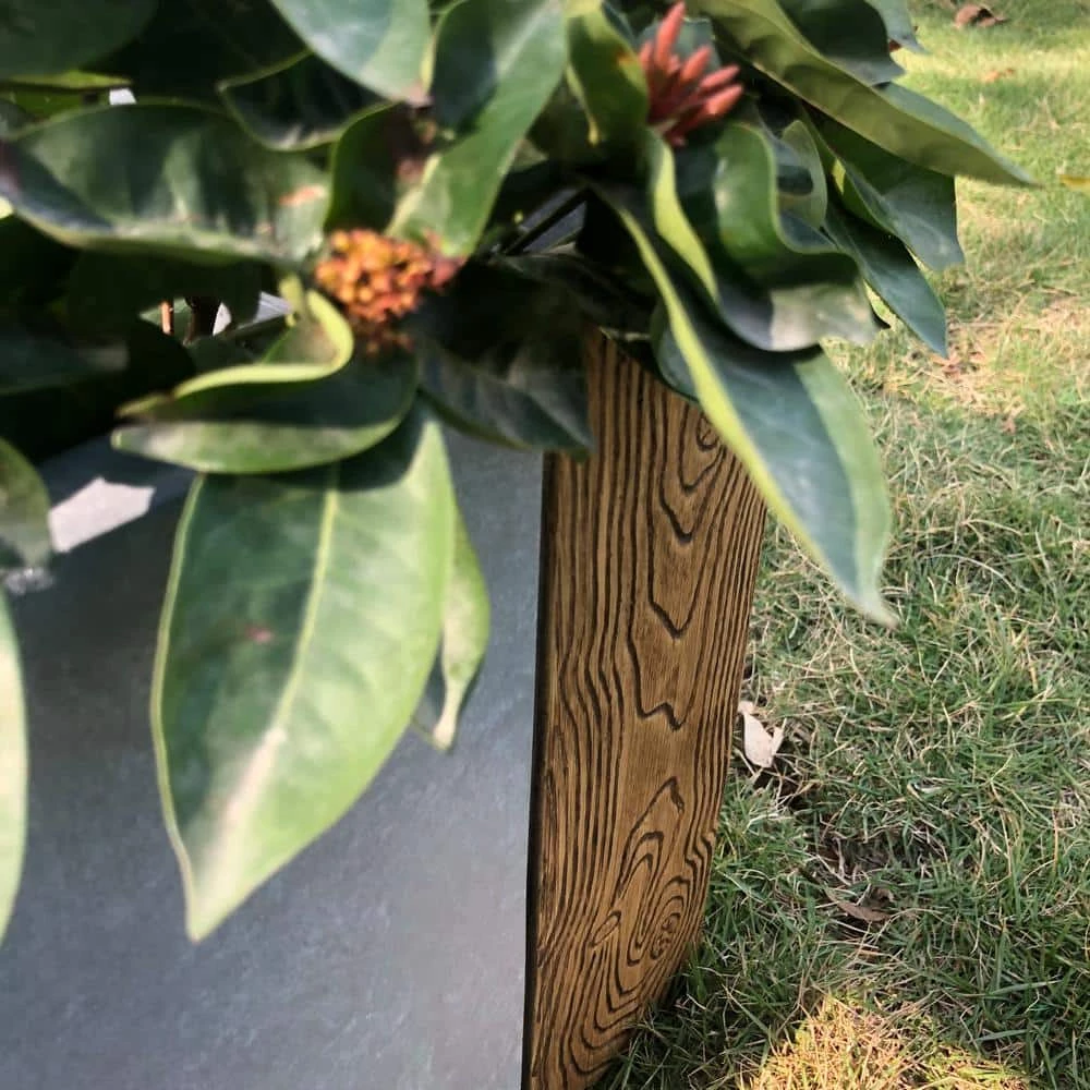 KANTE 31 in. L Timber Ridge Lightweight Concrete Modern Rectangle Outdoor Planter - Image 2