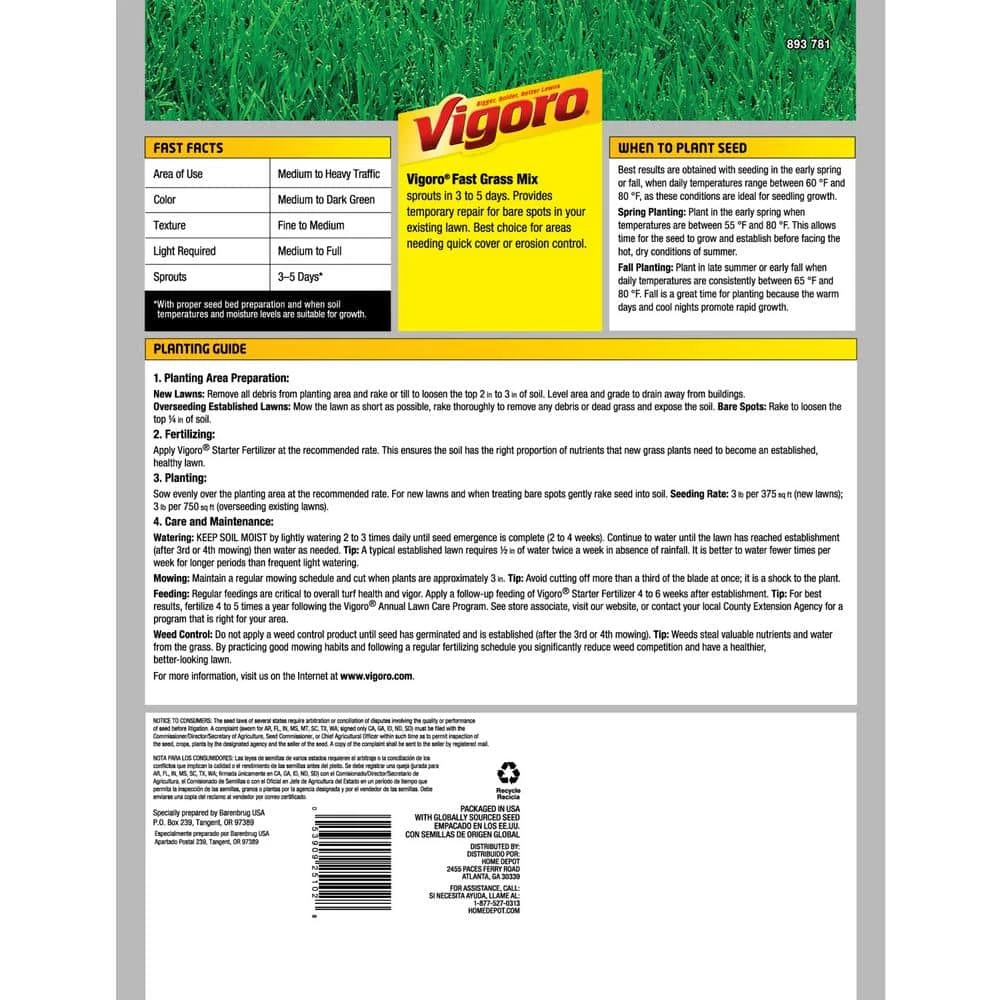 Vigoro 3 lbs. Fast Grass Seed Mix - Image 3