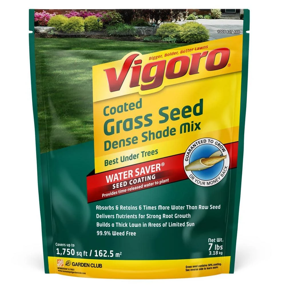Vigoro 7 lbs. Dense Shade Grass Seed Mix with Water Saver Seed Coating