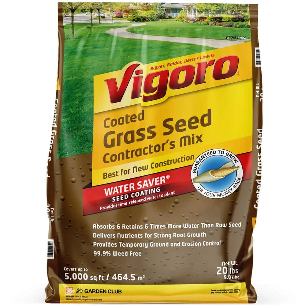 Vigoro 20 lbs. Contractor's Grass Seed Southern Mix with Water Saver Seed Coating