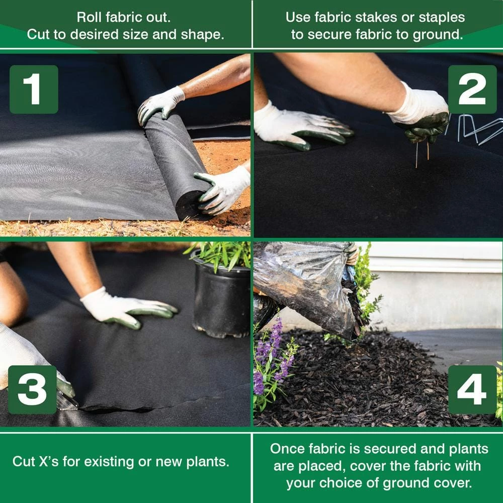 Vigoro 4 ft. x 100 ft. Weed Barrier Landscape Fabric - Image 12
