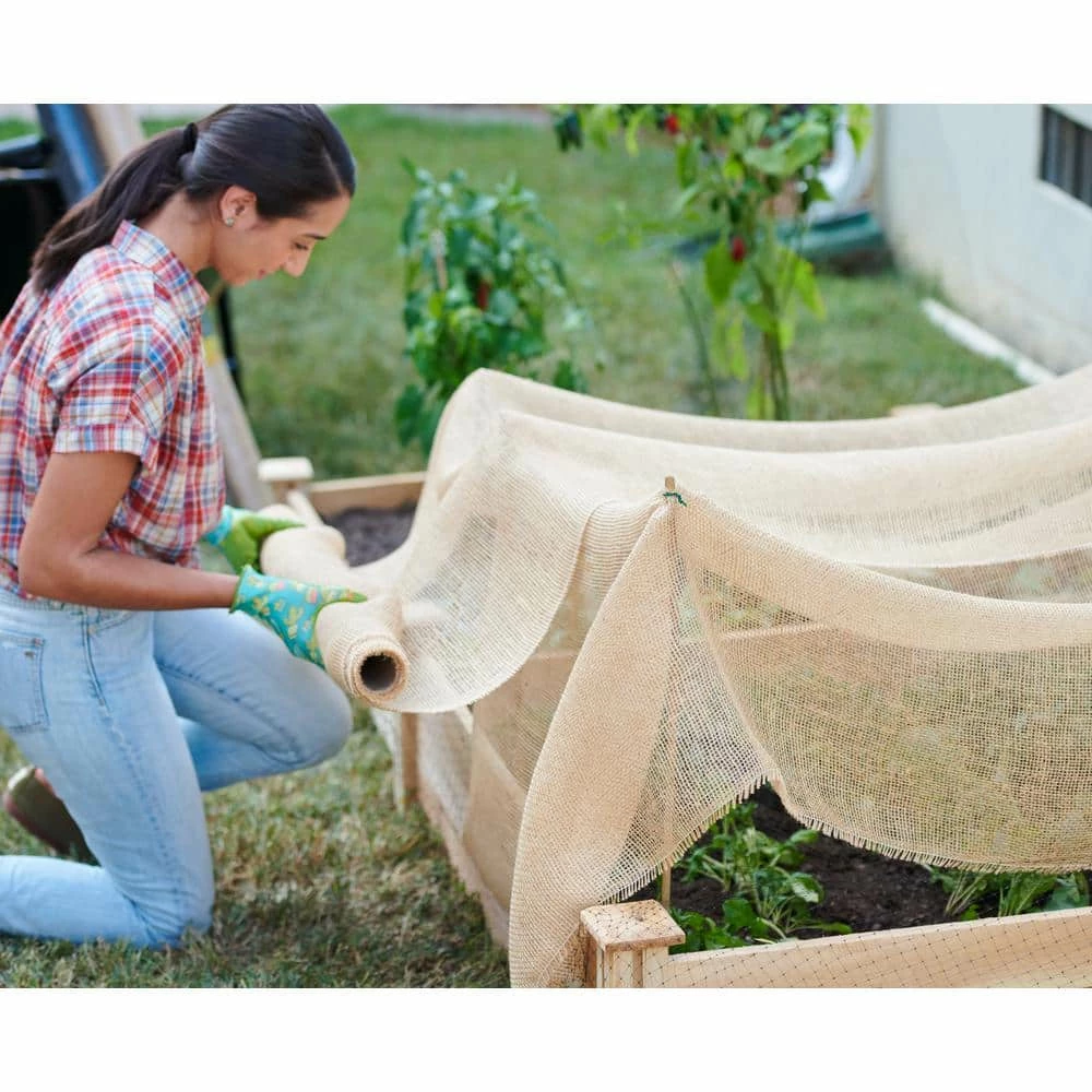 Vigoro 3 ft. x 24 ft. 100% Natural Burlap Landscape Fabric (2-Pack) - Image 7