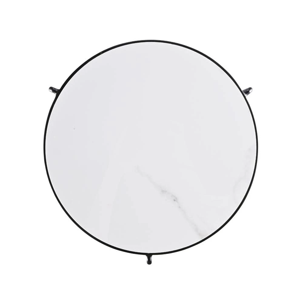 Vigoro 15 in. Marble Look Top Indoor Black Plant Stand - Image 4