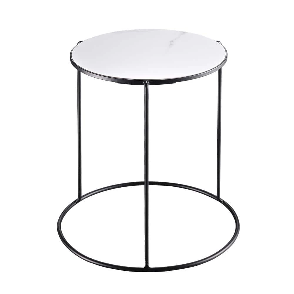 Vigoro 15 in. Marble Look Top Indoor Black Plant Stand - Image 3