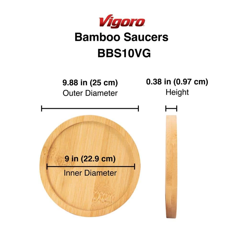 Vigoro 10 in. Bamboo Plant Saucer - Image 3