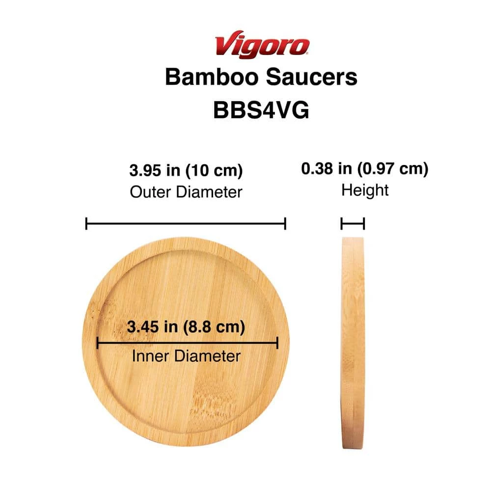 Vigoro 4 in. Bamboo Plant Saucer - Image 3