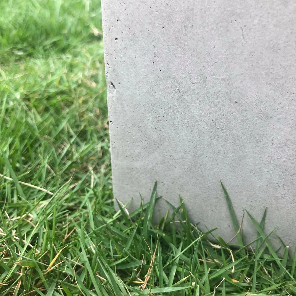 KANTE 24 in. H Square Weathered Concrete/Fiberglass Indoor Outdoor Modern Tall Seamless Planter - Image 6