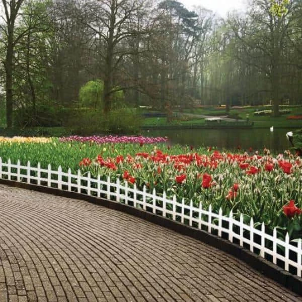 Vigoro 36 in. Wood Picket Garden Fence - Image 4