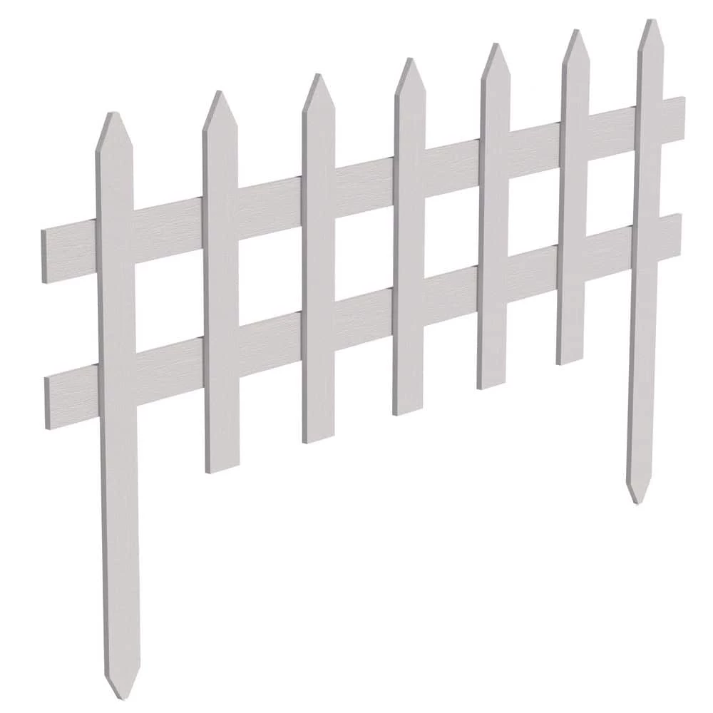 Vigoro 36 in. Wood Picket Garden Fence